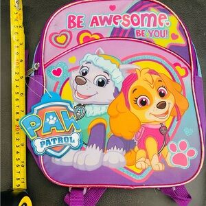 NWT Paw Patrol Kids Backpack - Pink & Purple "Be Awesome"